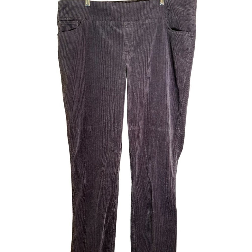 denim & Co. Women's 20W Tall Straight Leg Grey Cord Pants - Picture 1 of 10